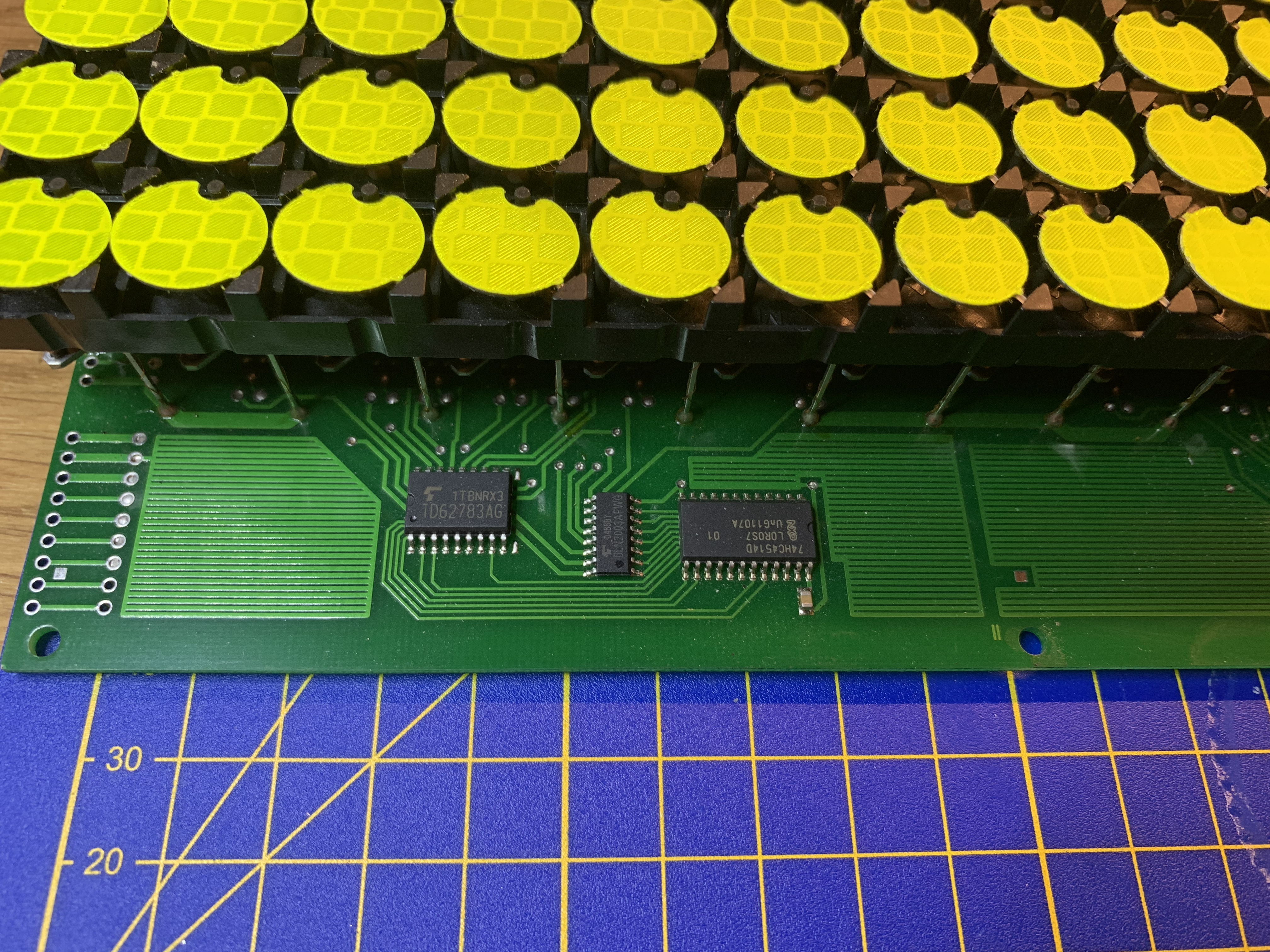 Back of the board with driver circuitry