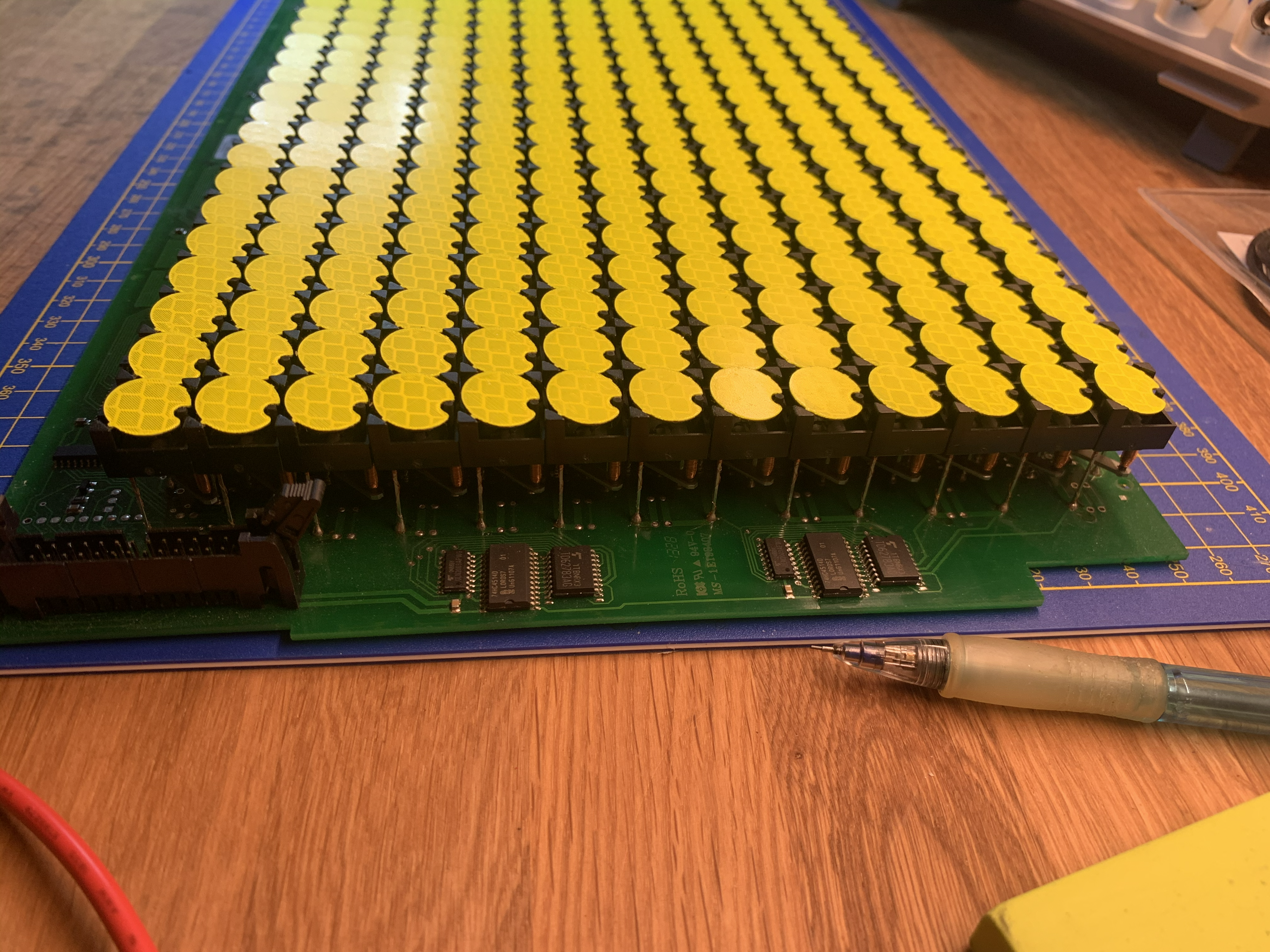 Close-up of demux and driver stages